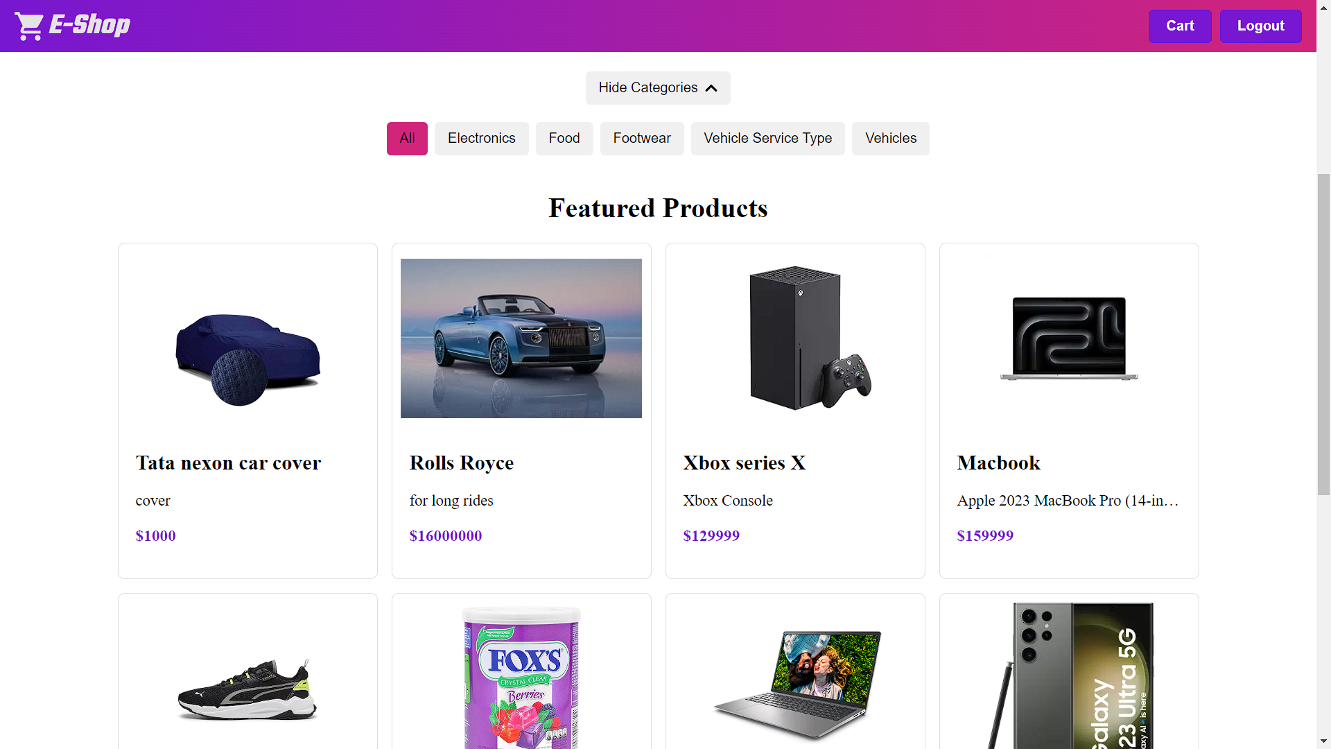 E-shop